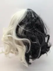 White & Black Diva Wig 101 Dalmations Cruella De Vil Women Bob