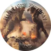 Godzilla vs Kong REAL EDIBLE ICING CAKE TOPPER PARTY IMAGE FROSTING SHEET