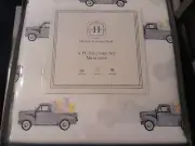 Modern Southern Home Microfiber KING Sheet Set BLUE Truck Print NEW