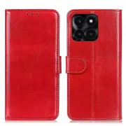 For Honor X6a 4G Slim-fit PU Leather Phone Case Crazy Horse Texture Wallet Stand Cover