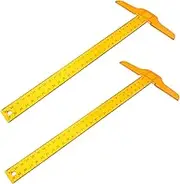 Anneome 2pcs T Square Ruler Precision Measurement for Drafting Sewing and Woodworking Portable Durable