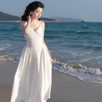 在飛比找蝦皮商城優惠-雅麗安娜 洋裝 連身裙 A字裙 S-XL海邊度假沙灘裙超仙白