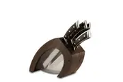 Bugatti Italy Virgola Knives Block with Pakka Knives - Tobacco