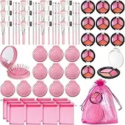 12 Sets Kids Spa Theme Party Supplies for Girls, Makeup Kit for Girls, Sleepover Party Makeup Party Birthday Party Favor Party Supplies Set for Toddler Little Girls (Pink)
