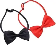 [LIFKOME] Graduation Bow Tie Set 4pcs Black Thin Adjustable Wedding Bow Ties Perfect Accessory for Men and Women