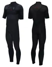 ZION WETSUITS Craig Anderson 2/2mm Chest Zip GBS Short Sleeve Steamer - 2023 Ran