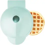 Mini Electric Waffle Maker Non-Stick Breakfast Grill Easy Clean Light Blue