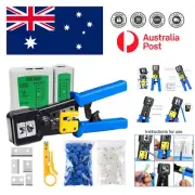 Heavy-Duty RJ45 Crimp Tool Kit with Precision Tester & Comprehensive Accessories
