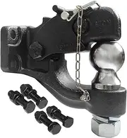 Trailer Hitch Trailer Hitch Lock Heavy Duty Pintle Hook Combo 50mm/2Inch Ball Trailer Hitch Towing Capacity 8 TON RV Parts Camper Accessories(50mm Ball)