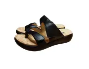 Alegria Leather Toe-Loop Women's Sandals Beatrix Size EU 39 US 9 Black
