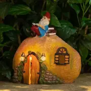 Garden House Statues, Funny Gnome Fairy Lights