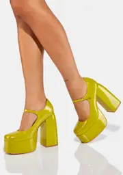 [Koi Footwear] Lime Sweet Attitude Platform Heels