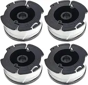 QKEINV 4Pcs Spool Trimmer Spool & Line Compatible with Black Decker, Replacement Spool for Reflex Strimmer AF-100 ST5530-GB GLC3630L20-GB STC1820PC-GB BESTA530-GB BESTA525-GB