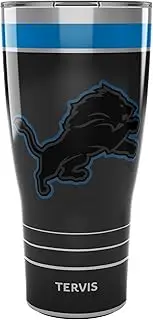Tervis Traveler NFL Detroit Lions - Night Game Triple Walled Insulated Tumbler Travel Cup Keeps Drinks Cold & Hot, 30oz, Stainless Steel