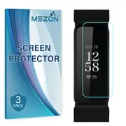 [3 Pack] Fitbit Inspire 2 Ultra Clear Screen Protector TPU Film for Fitness Tracker by MEZON – High Protection, Shock Absorption (Inspire 2, Clear)