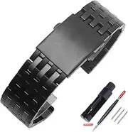 [ZHUOLEI] Diesel Watch Band Replacement Stainless Steel Watch Strap with Double-Lock, Replacement for Diesel Watches Men(24mm,26mm) with Tool