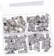 Ipetboom 60pcs Fine Grit Sanding Bands for Nail Drill Durable Manicure Supplies Includes Grits for Nail Polish Removal and Surface Grinding