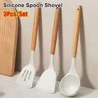 3Pcs/set Beige Cooking Turner Spatula Colander Pancakes Frying Pan