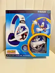 Sonic The Hedgehog Wireless Gaming Headset Bluetooth Built-In Mic New
