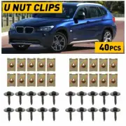 U Nut Screw Hex 40pcs For BMW Speed Fastener Sheet Undertray Metal Clip Fixing (for: BMW)