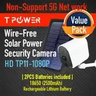 Security Camera System Wireless Home WiFi Outdoor 1080P Solar Panel w batteries