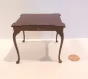 BESPAQ DOLLHOUSE MINIATURE ECONOMY EXPRESS GAME TABLE 10007 MAHOGANY
