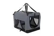 Paw Mate Grey Portable Soft Dog Cage Crate Carrier L