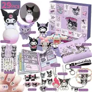 Hongze 2024 Christmas Advent Calendar Countdown Kuromi My Melody Cinnamoroll Sanrio Toy Accessories Kids Girls Calendar Gifts