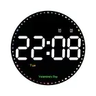 10" Digital LED Electronic Dual Alarm Clock Date Large Wall Clock RGB Home Decor