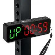 Small Gym Timer Clock Stopwatch Workout Interval Timer with Built-in Powerful...
