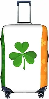 [pvinnk] irish flag Print Protective Luggage Cover Elastic Washable Suitcase Travel Gear Protector, White, Medium