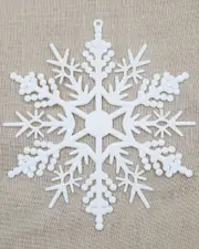 WHITE SNOWFLAKES 6 Pack 180mm Ornament