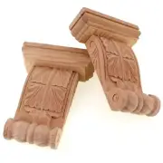 Wood Applique Carving Flower Cabinet Door Wall Carved Miniature Figurine Crafts