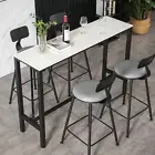 Solid Stone Bar Table Breakfast Dining Table Coffee Table w/ Adjustable Footpads