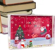 Christmas Picture Frame Decorations, Christmas Picture Frame, Liquid Floating Picture Display, Christmas Decorative Liquid Quicksand Picture Frame for the Table