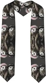 [EdWal] French Fashion Model Ferrets print Graduation Stole and Sash Class for Unisex Adult Honor Stole Honor Stole of 2025