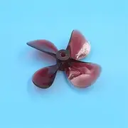 QONXIX D60mm Four-Blade Propeller Fully Immersed 60mm Plastic Propellers CW CCW Props in 4mm Hole for RC Boats RC Boat Propellers (Color : 1PC CCW)