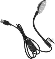 VANZACK Fish Tank USB Light Fish Tank Lamp Aquarium Small Led Clip Light Small Clip on Led Aquarium Abs Black