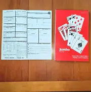 ACBL BICYCLE Jumbo Contract Bridge Score Pad sheet US Playing Card S4 NEW Player