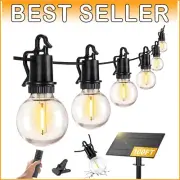 2700K Warm White Rechargeable Solar Patio Lights - 100FT for Events & Gatherings