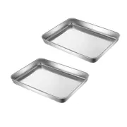 Extra Small Baking Sheet Pans Stainless Steel 304 Tiny Serving Tray 9.3 x 6.9...