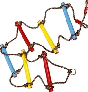 Kisangel Adjustable Climbing Rope Ladder for Safe Playground Equipment for Outdoor Playsets Enhances Physical Coordination and Fun for Indoor and Outdoor Activities