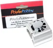 Powerhobby Aluminum Motor Heatsink Cooling Fan 1/8 Silver : Associated RC8.2E