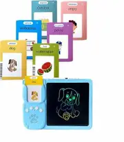BLue - Bilingual Spanish English - 2 in 1 Talking Flash Cards Writing Tablet Speech Toy, 510 Sight Words ABC 123 Alphabet Numbers Montessori Toy