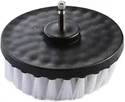 Wixine 1Pcs 5" White Drill Brush Attachment for Cleaning Carpet Leather and Upholstery Kit