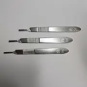 3-Pack Scalpel Handle 3: Heavy-Duty Stainless Steel Blades Holder for Dermaplaning, Estheticians & Precision Procedures –Fits all standard #10, #11, #12, #15, and #15C scalpel blades