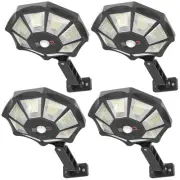 Solar Lights Outdoor, 168LED 6500K Flood Light Dusk to Dawn, 8 Sides Solar Ou...