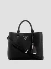 GUESS Black Meridian Girlfriend Satchel Bag