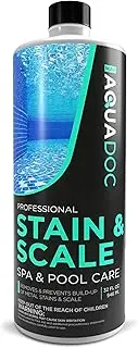 Spa Stain and Scale Control for Hot Tubs, Scale Metal & Stain Control for Hot Tubs, Prevent & Remove Stains in Hot Tubs with Our Hot Tub Water Softener & Spa Descaler Chemical | AquaDoc 32oz