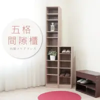 在飛比找momo購物網優惠-【HOPMA】五格間隙櫃 台灣製造 書櫃 收納櫃 五層櫃 儲